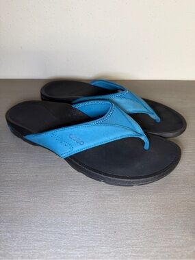 Abeo Balboa W400 Women’s Leather Flip-Flop Sandals Blue Comfort Shoes Size WN10